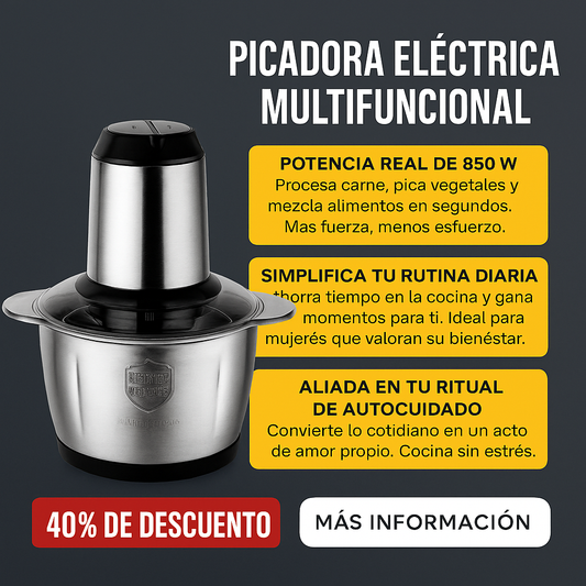 Picadora Eléctrica Multifuncional 2L